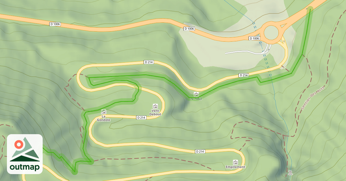 Map of Sentier des Arts (alternatif)