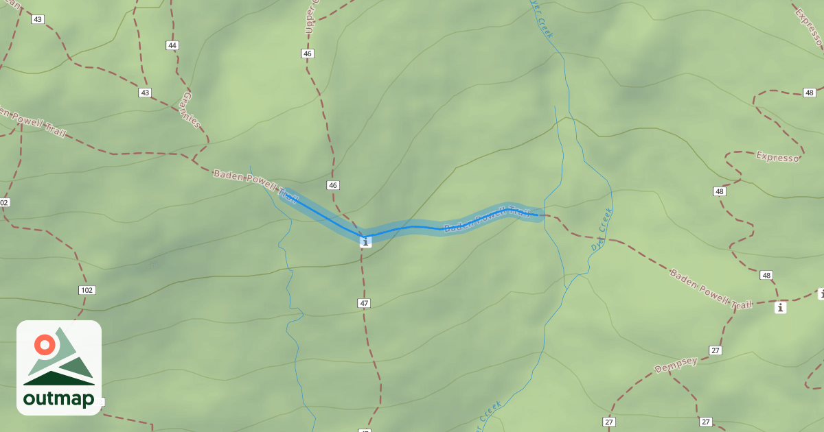 Map of Baden Powell Trail