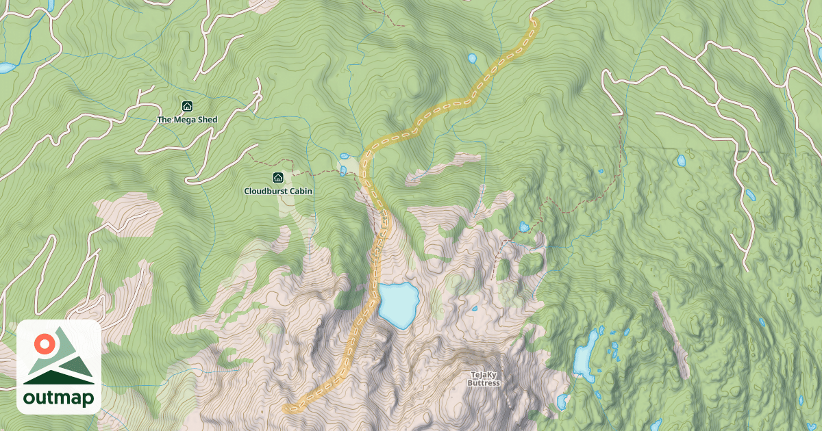 Map of Cloudburst NE route