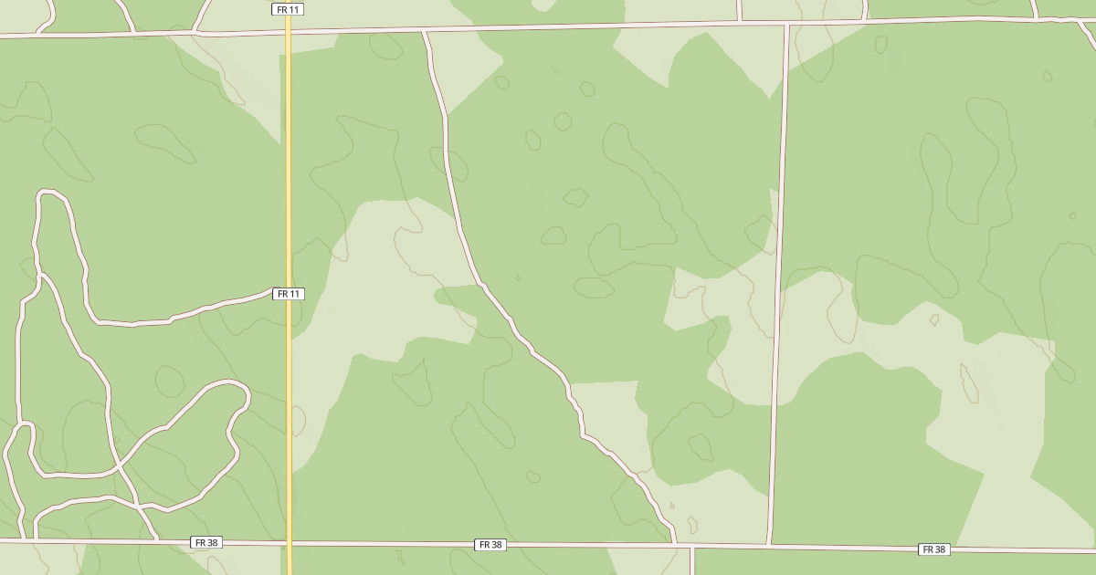 Map preview of USFS Motor Vehicle Use Map Roads {644CA537-5F1A-4701-9899-10F731264562}