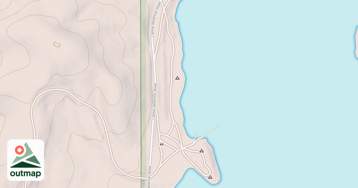 Map of LITTLE CAMAS CAMPGROUND