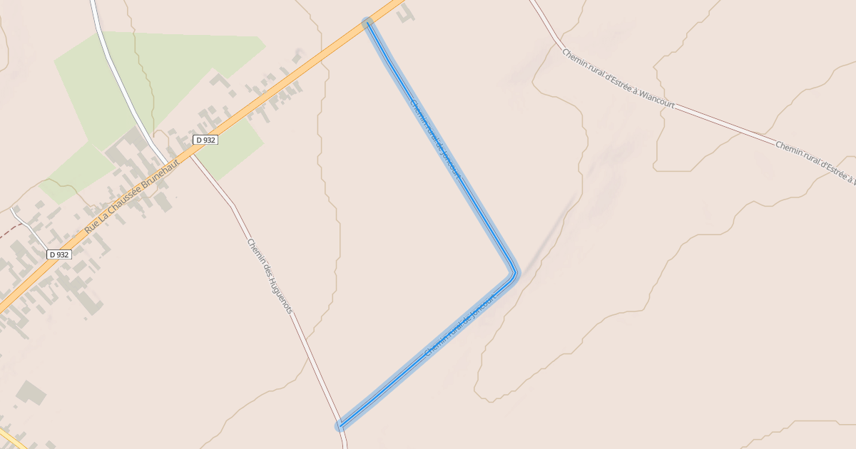 Map preview of Chemin rural de Joncourt