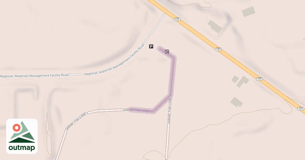 Map of Glasier Trail Loop 1
