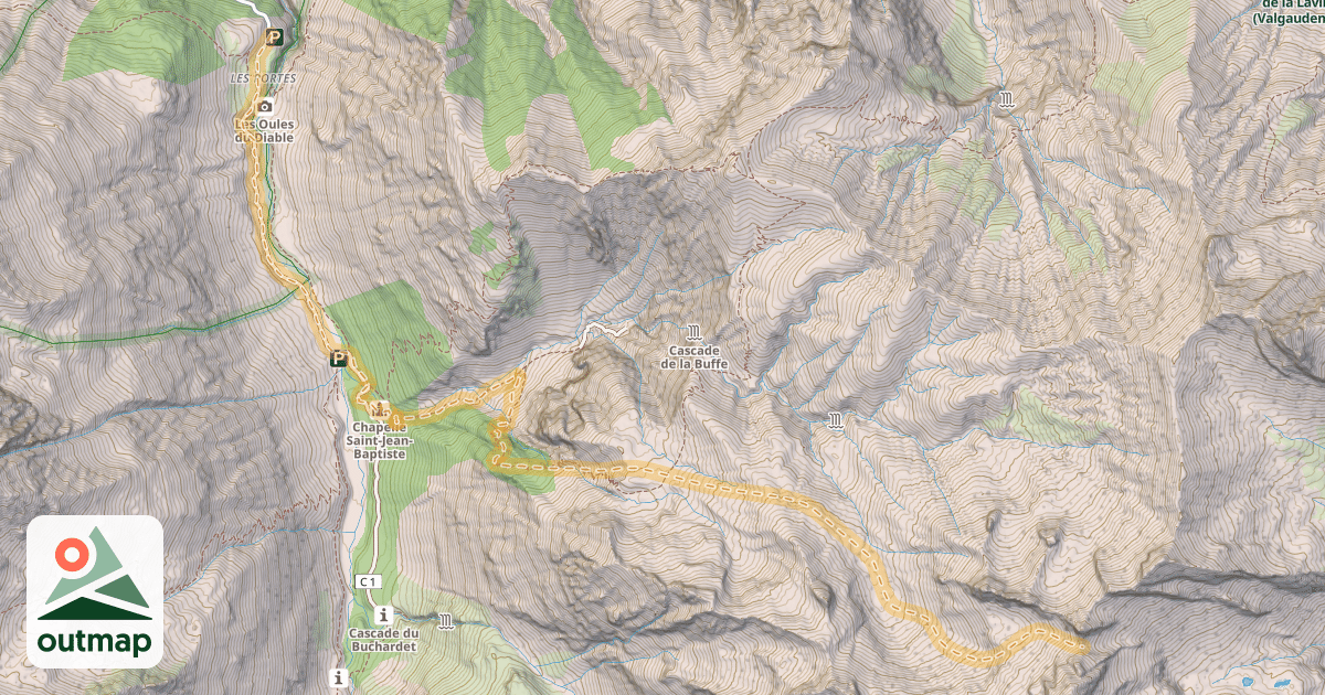 Map of Col de Lauplat — Les Portes
