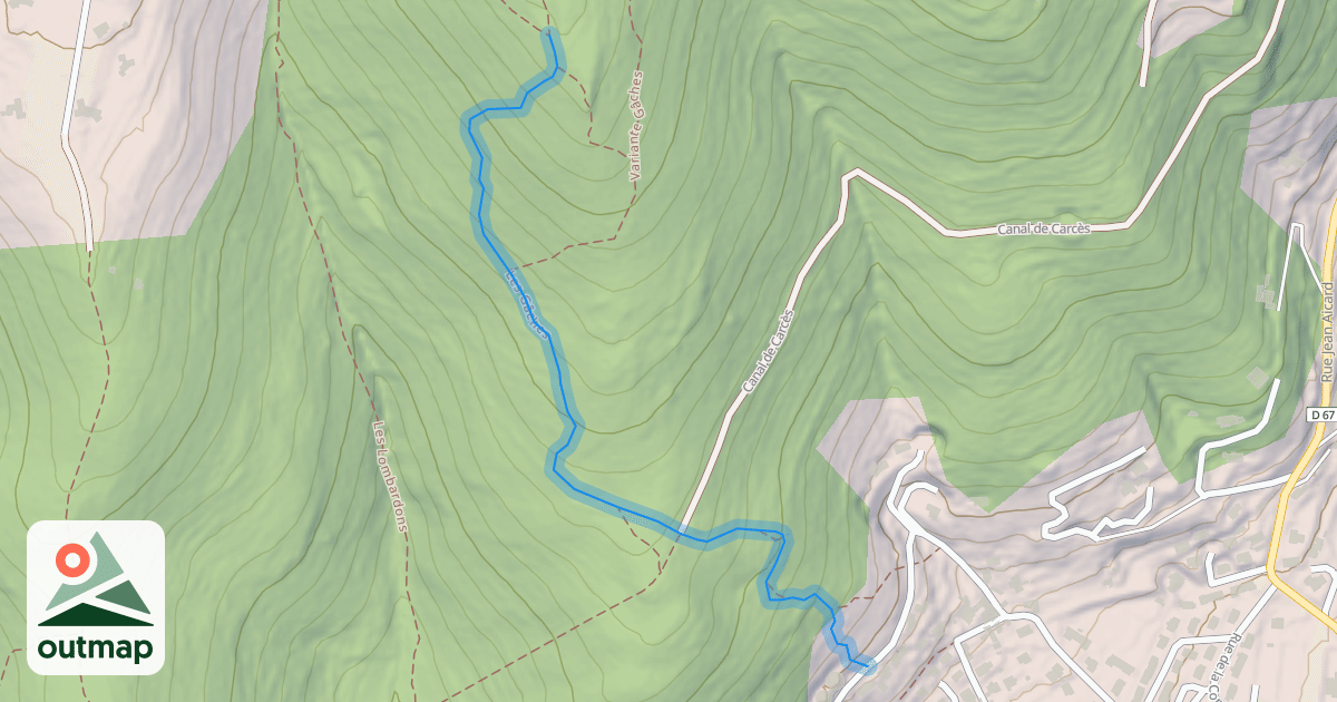 Map of Les Gâches