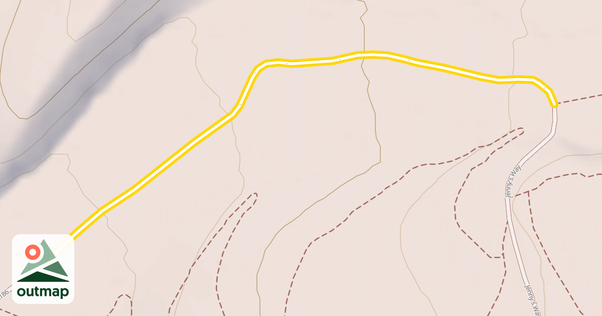 Map of National Forest Development Road 186