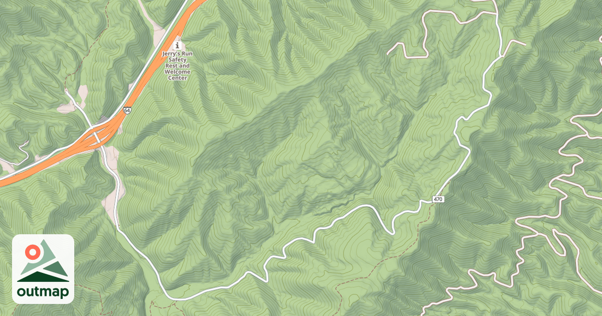 Map of JERRYS RUN