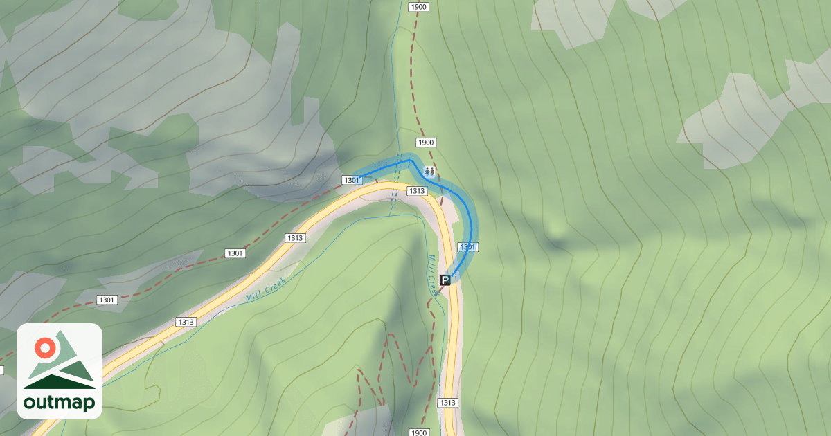 Map of Elbow Fork Connector Trail