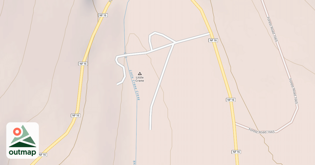 Map of LITTLE CRANE CG LOOP MRS