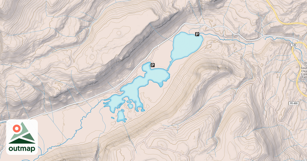 Map of HERMIT LAKES