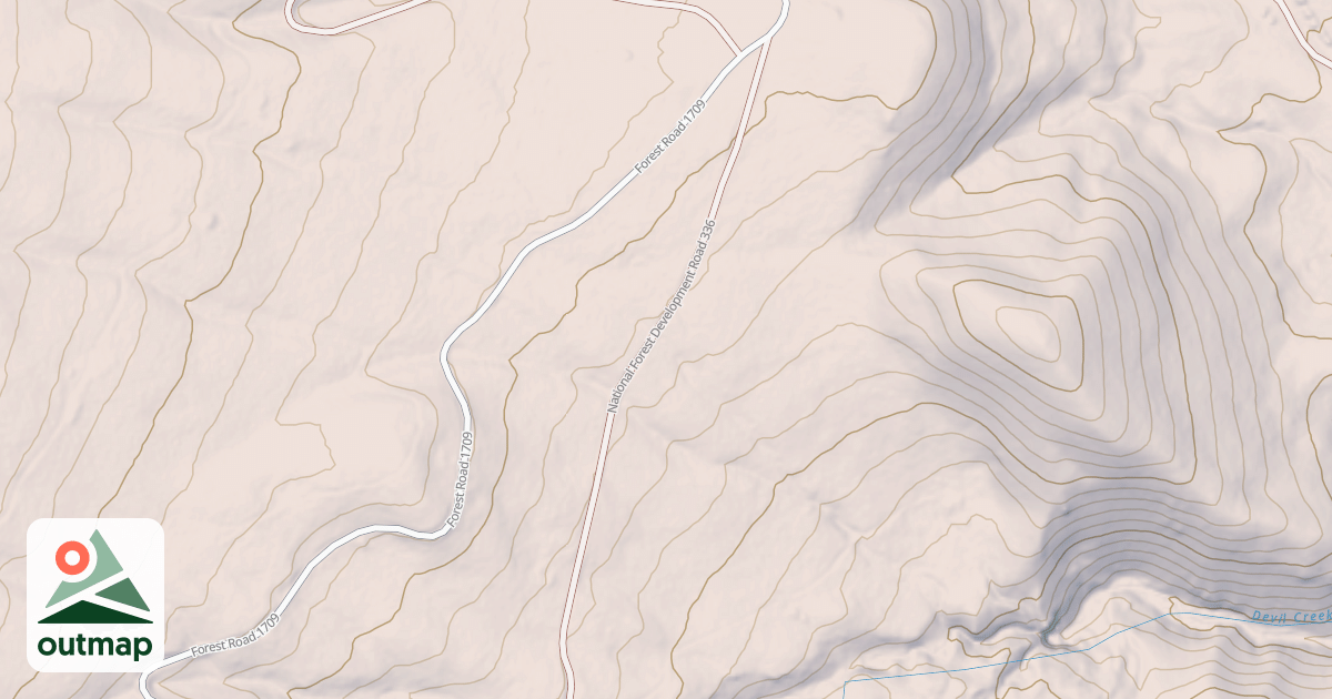 Map of LOWER DEVIL CREEK