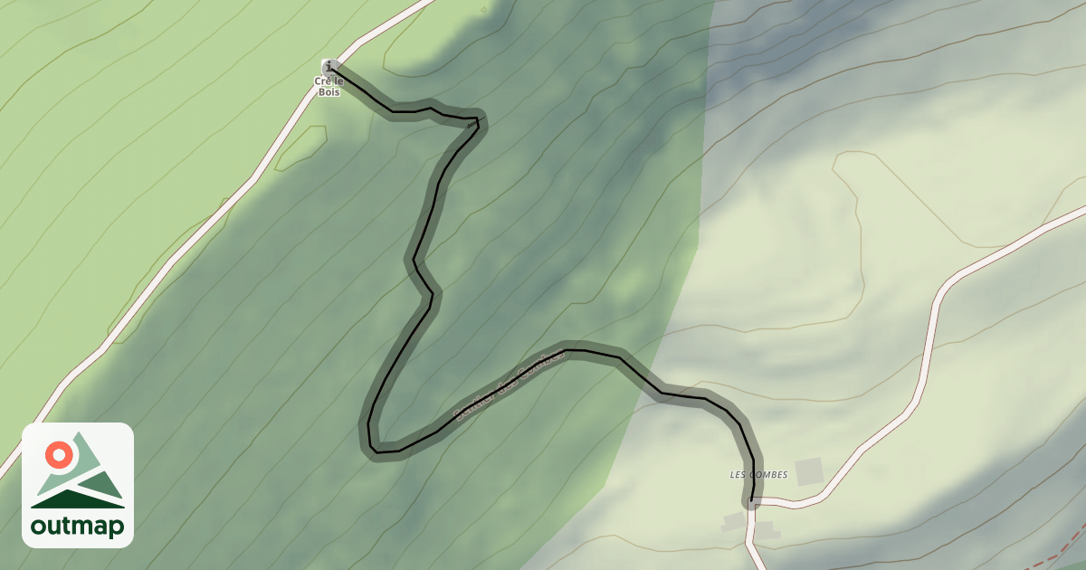 Map of Sentier des Combes