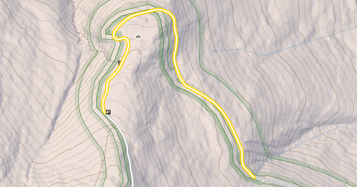 Map preview of Mount Washington Auto Road