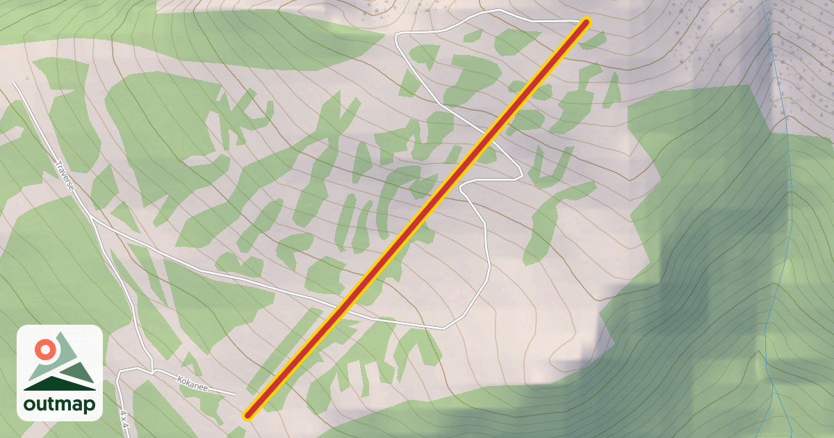 Map of Upper T Bar