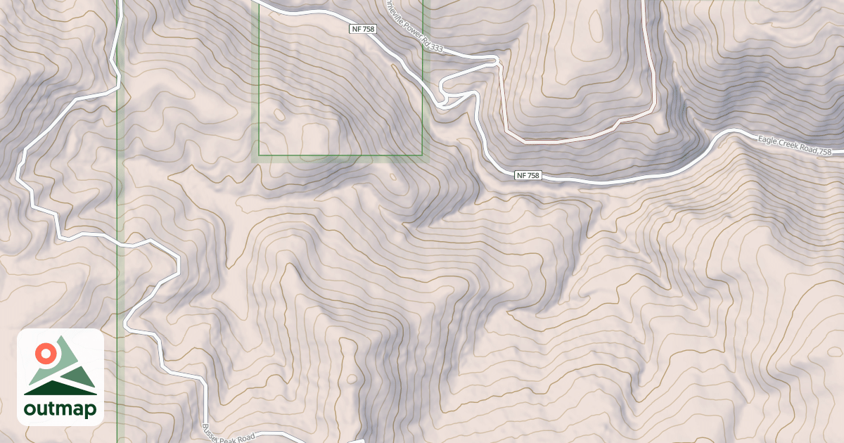 Map of Eagle Creek Face Ohv