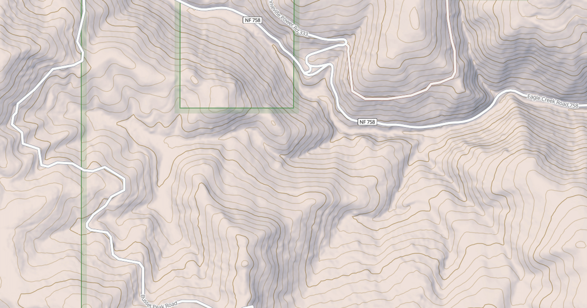Map preview of Eagle Creek Face Ohv