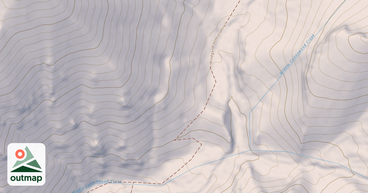 Map of Bridger Foothills