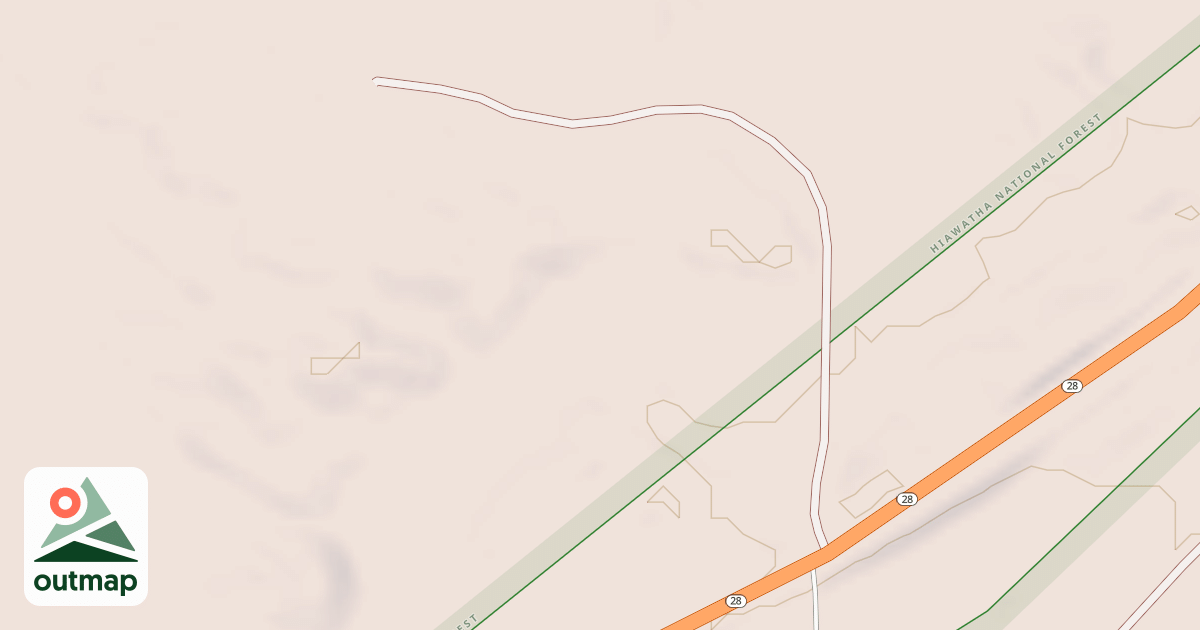 Map of M-28 SPUR 3662
