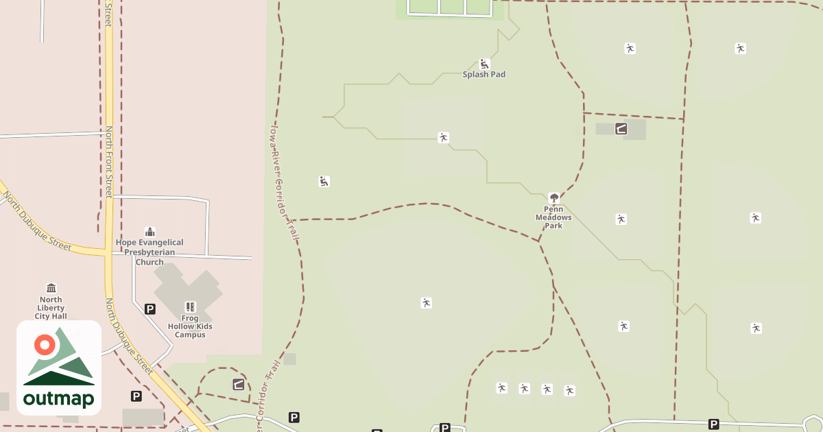 Map of Iowa River Corridor Trail