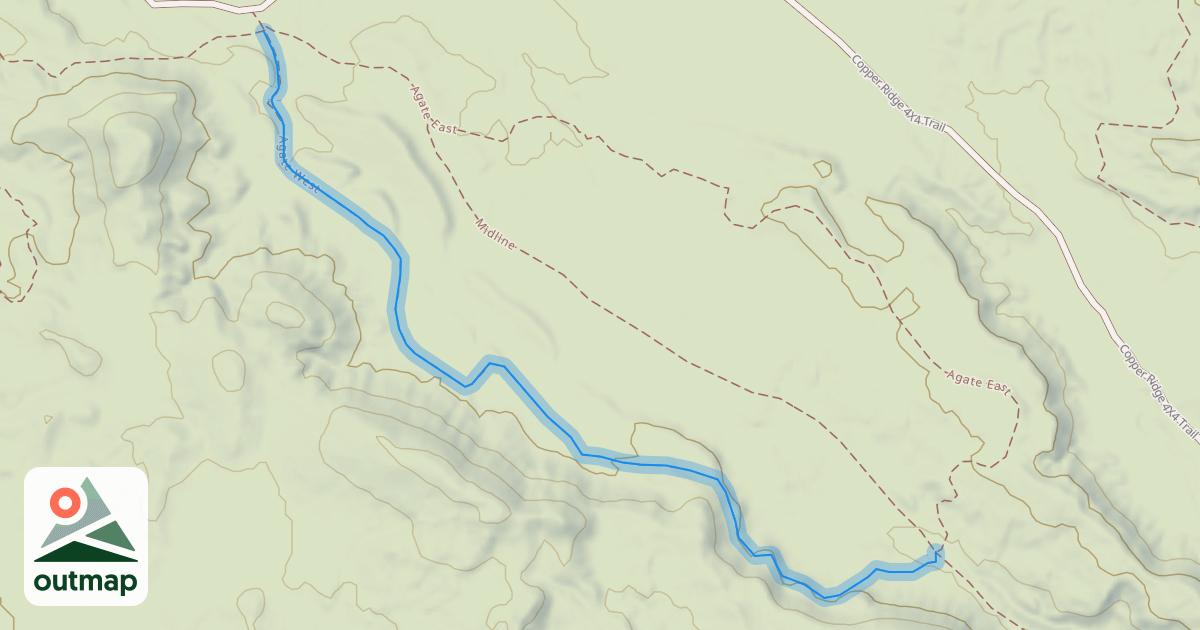 Map of Agate West Trail