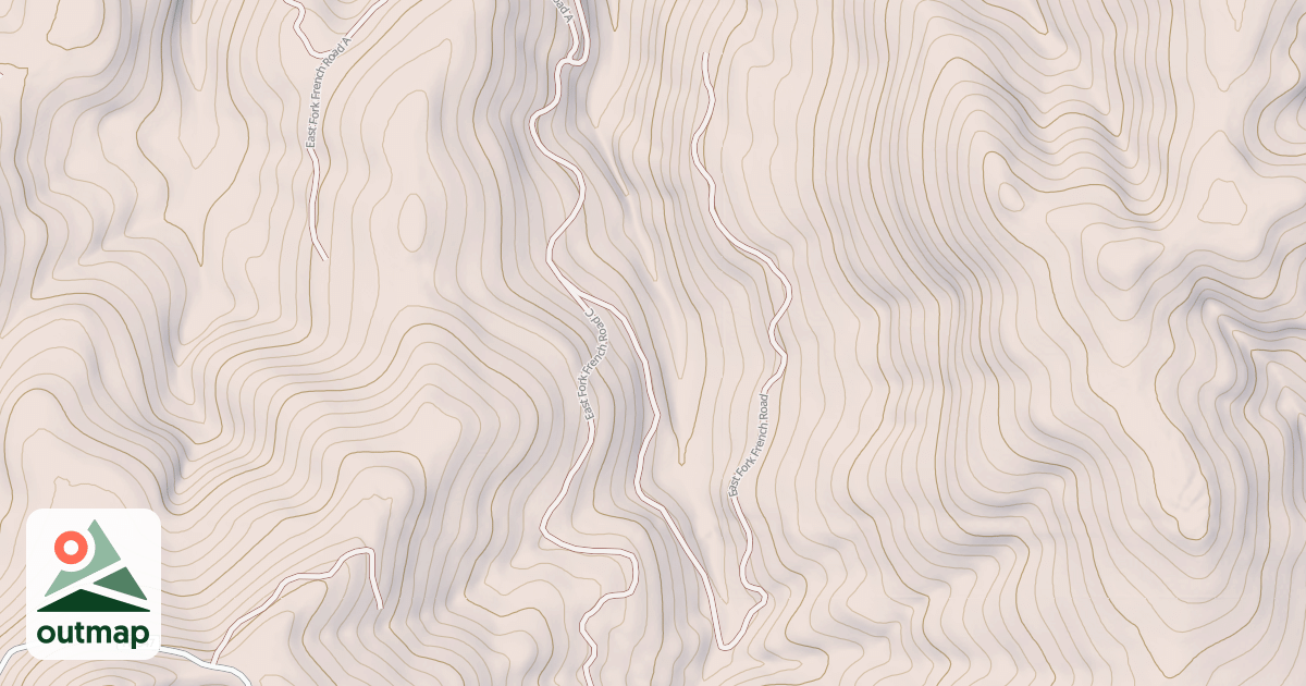 Map of EAST FORK FRENCH