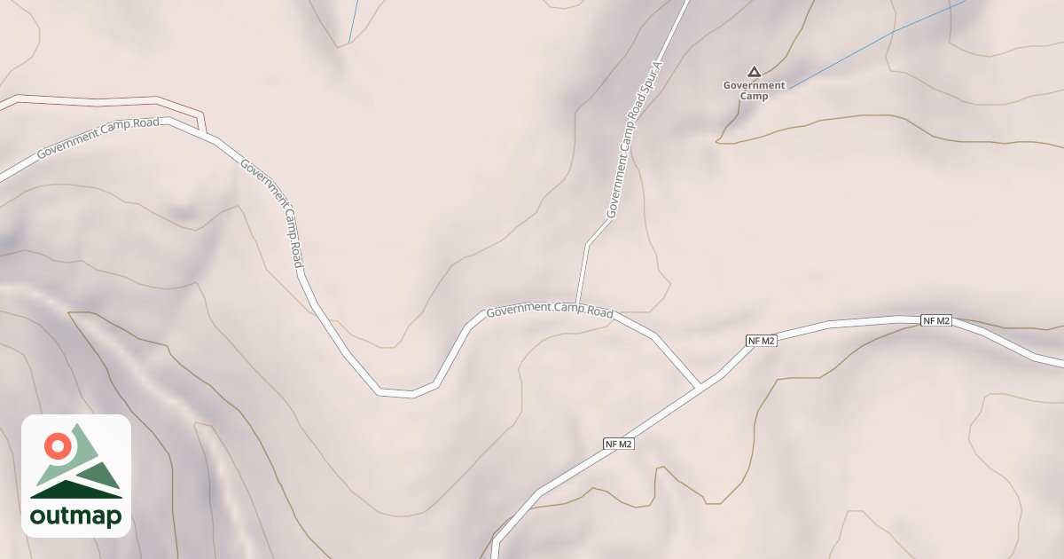 Map of GOVERNMENT CAMP