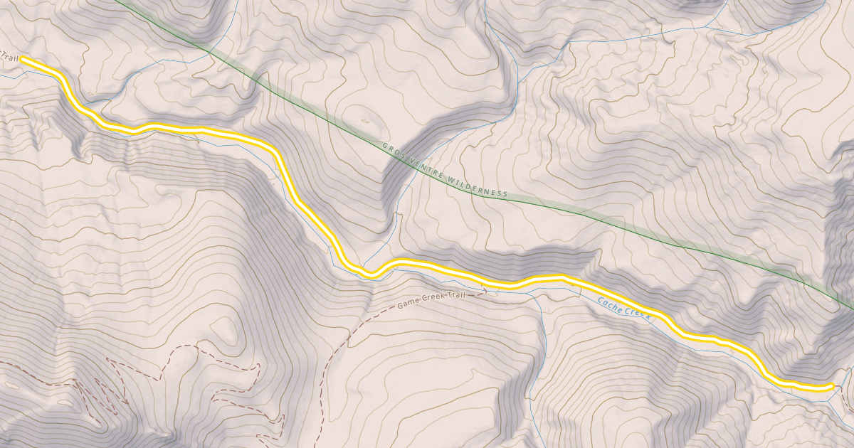 Map preview of Cache Creek Trail