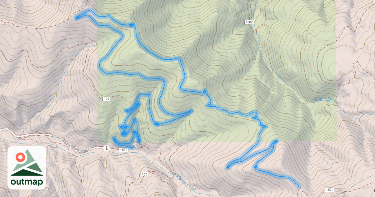 Map of Mahogany ridge Trail