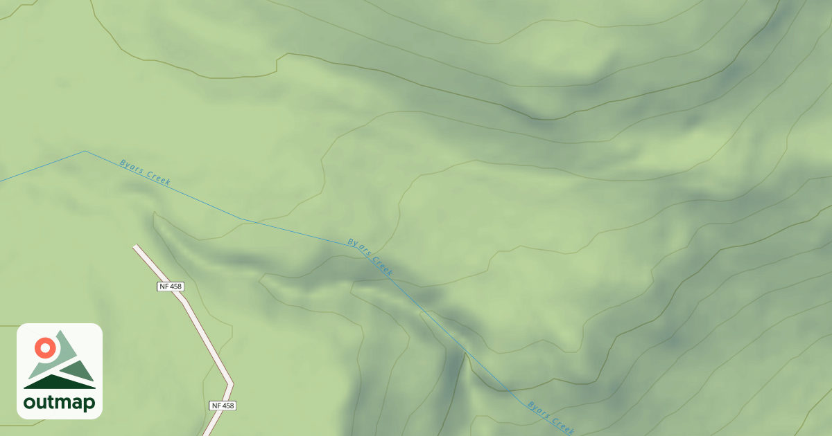 Map of BYARS PEAK ROAD
