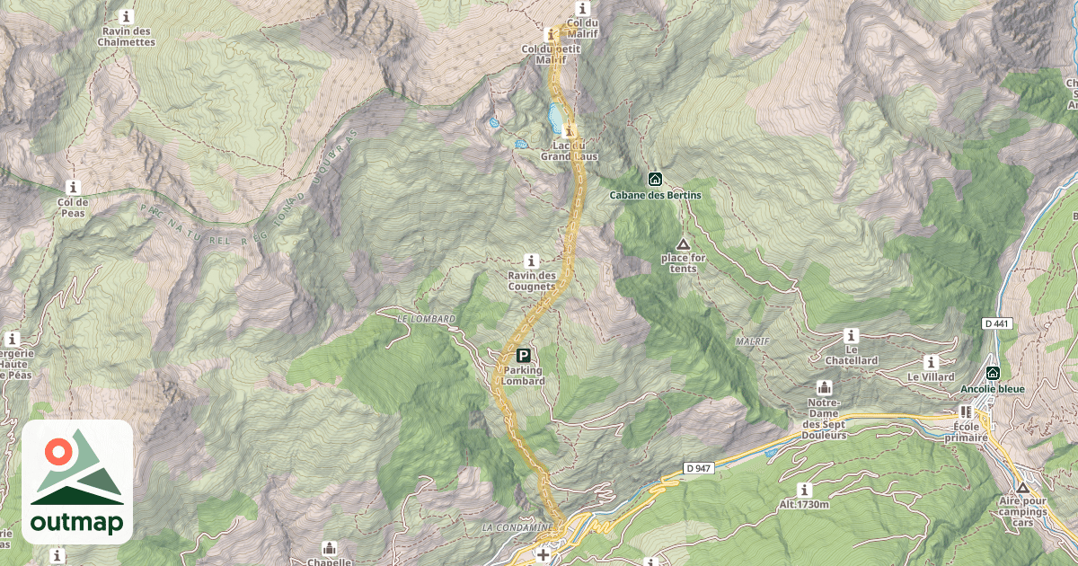 Map of Pic du Malrif — Aiguilles