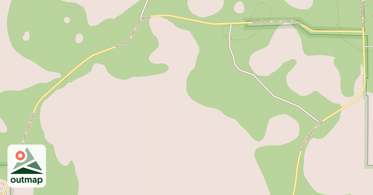 Map of NE 14TH ST. RD.