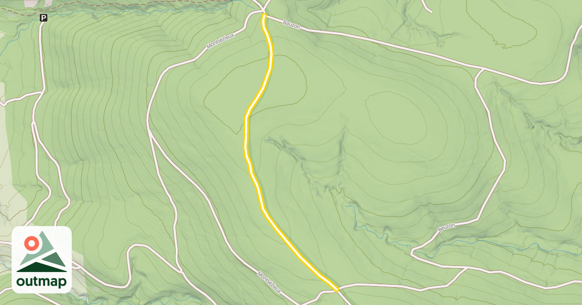 Map of Chemin de Lespéron au Bois de Bauzon