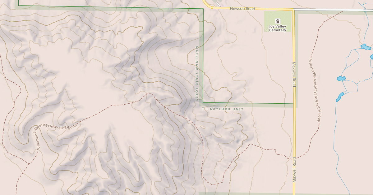 Map preview of Tomahawk Motorcycle Trail B Loop