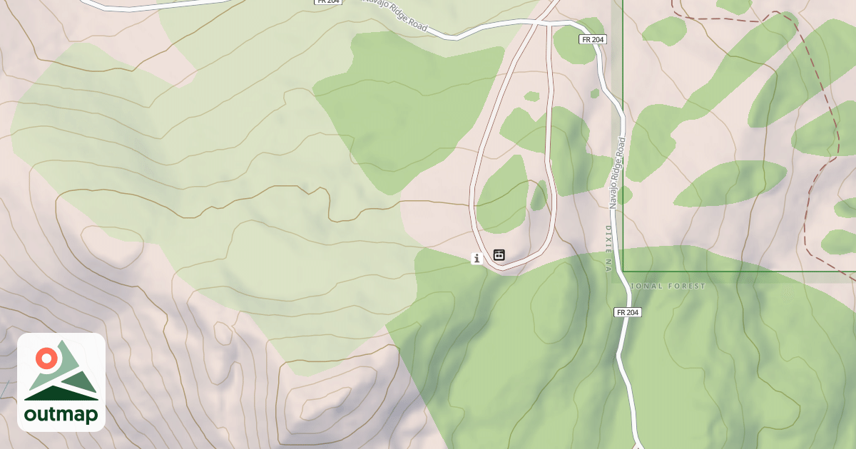Map of Navajo Lake Snomobile