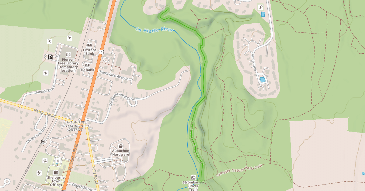 Map preview of LaPlatte Nature Park Trail