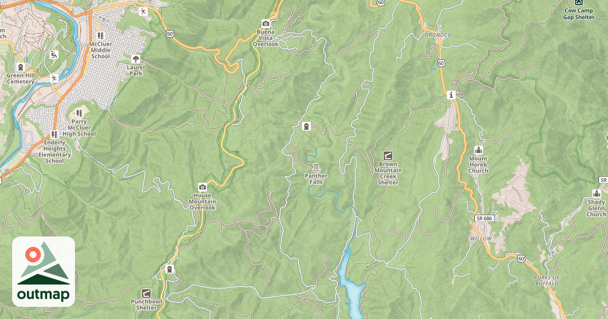 Map of SHADY MOUNTAIN