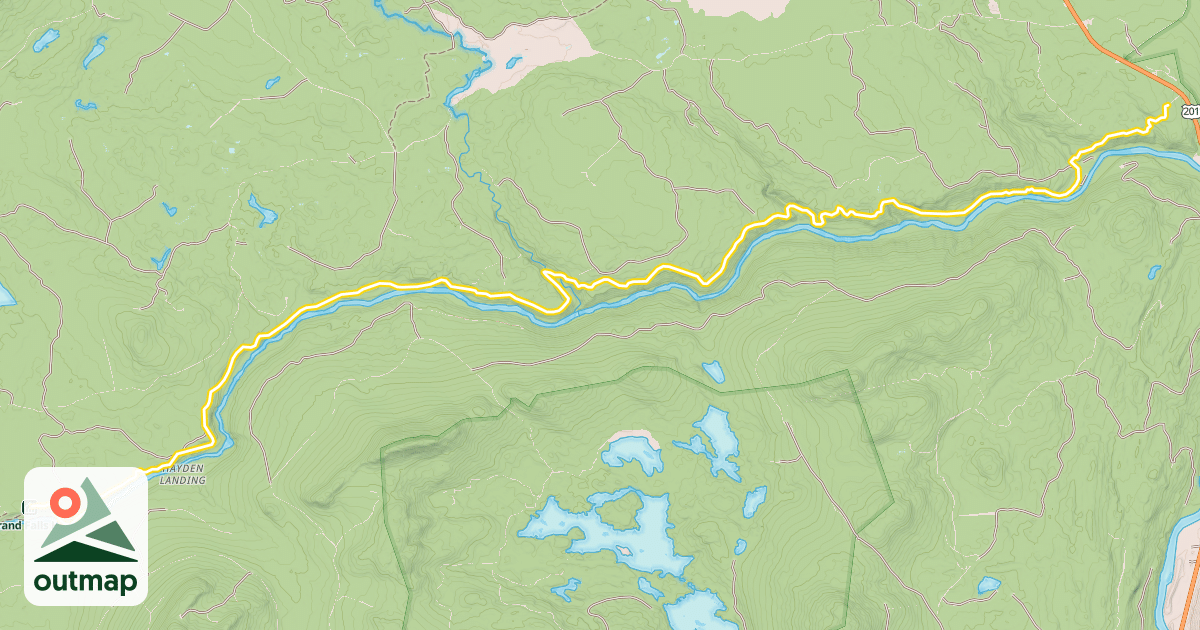 Map of Maine Huts Trail