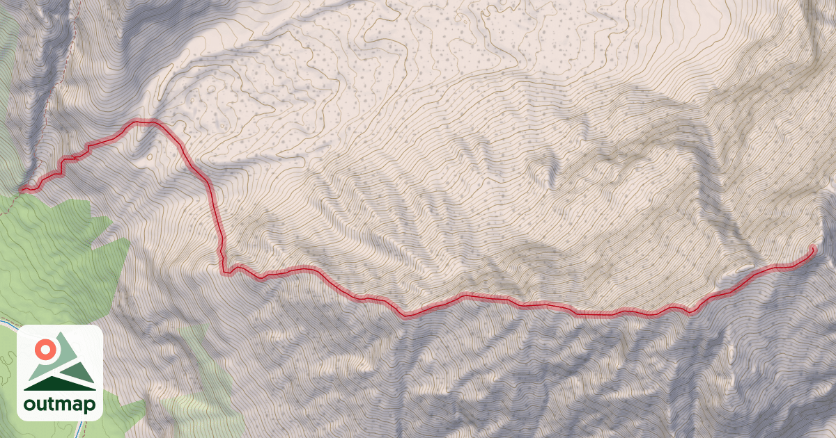 Map of Bashful Peak Trail