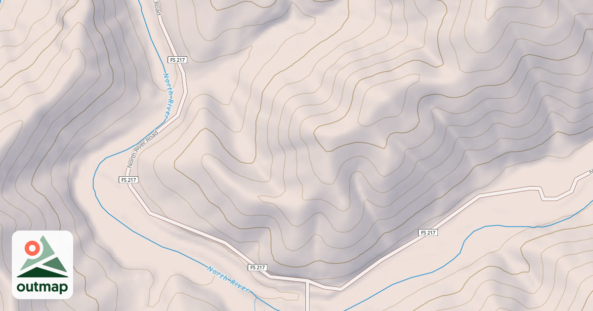 Map of NORTH RIVER