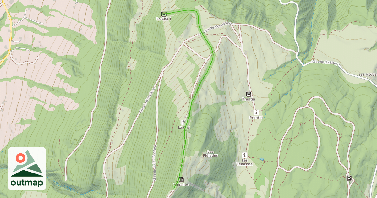 Map of La Châ bleue