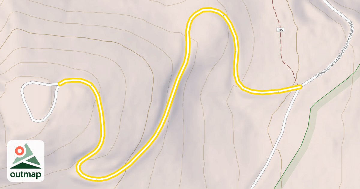 Map of National Forest Development Road 1902