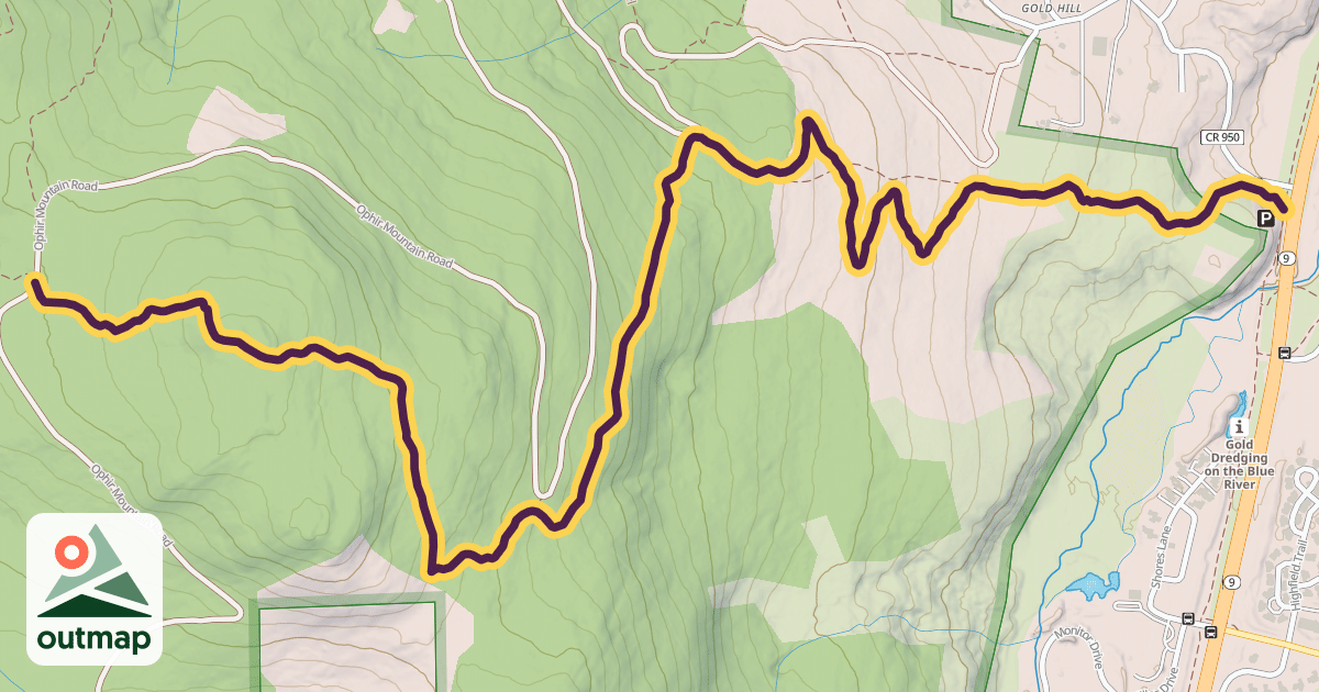 Map of Gold HIll Trail