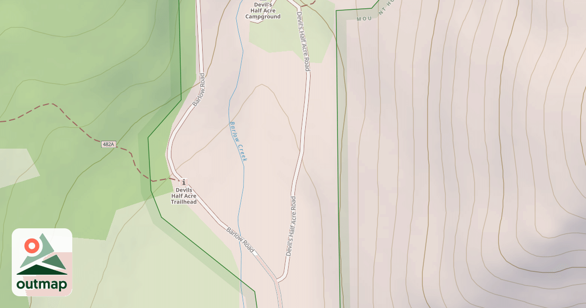 Map of DEVIL'S 1/2 ACRE DISP. C.G.