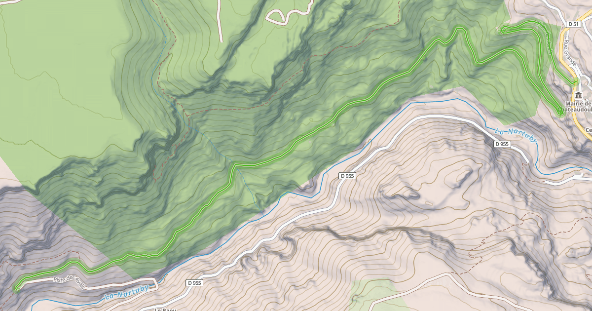Map preview of Piste des Avals