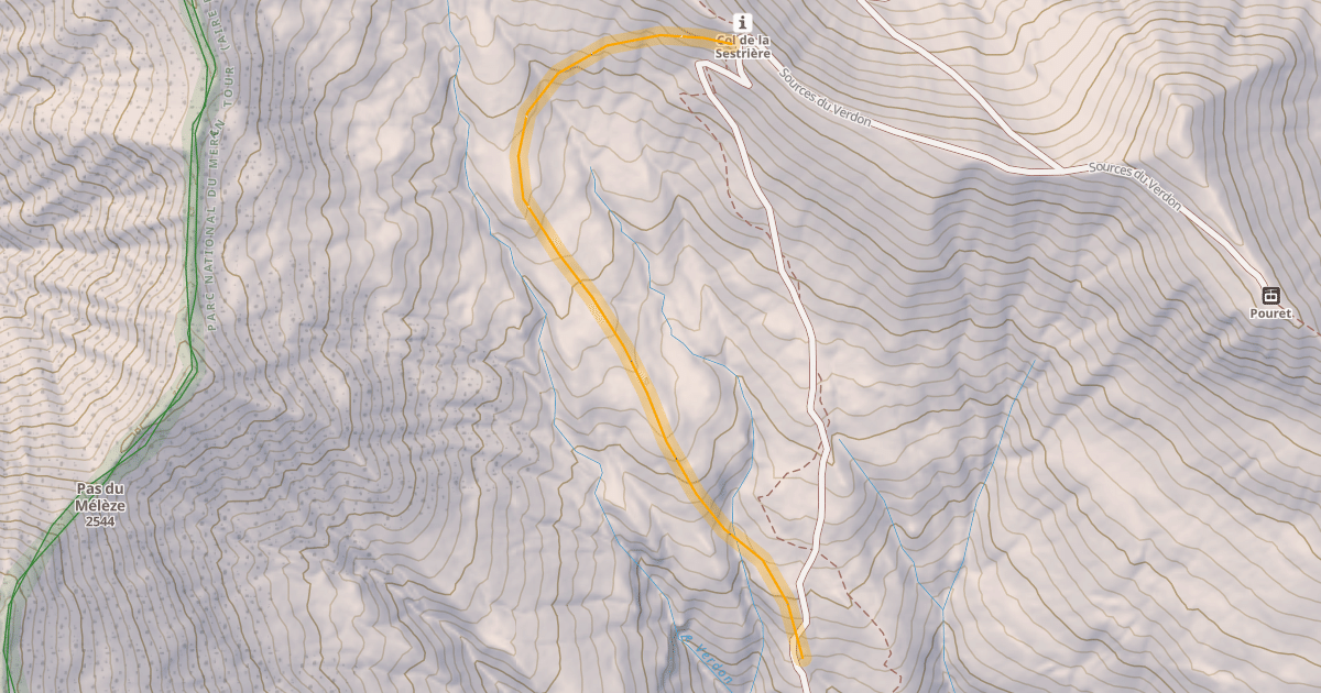 Map preview of Sources du Verdon Grand Hors Piste