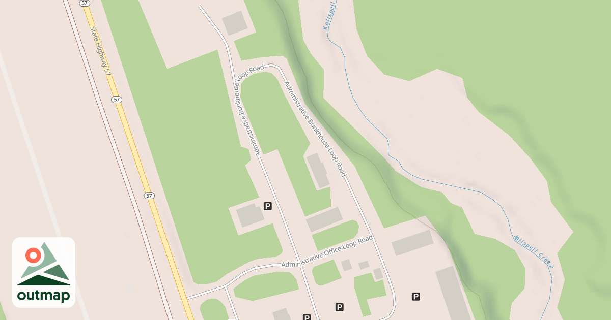 Map of ADMIN BUNKHOUSE LOOP