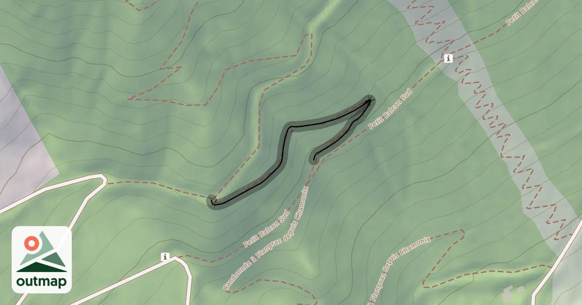 Map of Randonnée à Planpraz depuis Chamonix