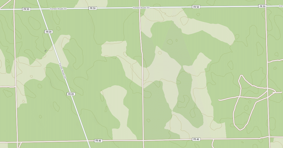 Map preview of USFS Motor Vehicle Use Map Roads {37201AD0-4842-4A36-A278-5794F4F6C02D}