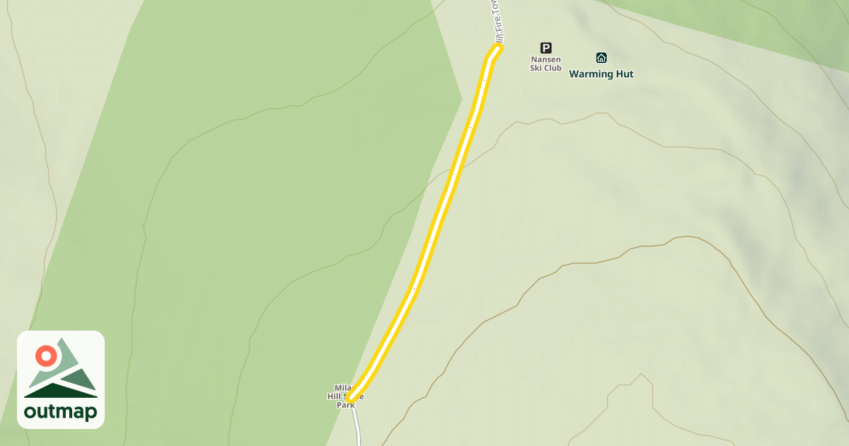 Map of Milan Hill Fire Tower