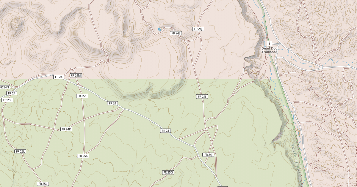 Map preview of USFS Motor Vehicle Use Map Roads {05D60649-BEFD-4090-9006-900791D1F714}
